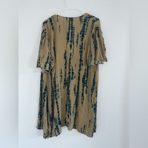 Maurices Bohemian Olive Tie Dye Flutter Sleeve Kimono - Picture 5 of 11